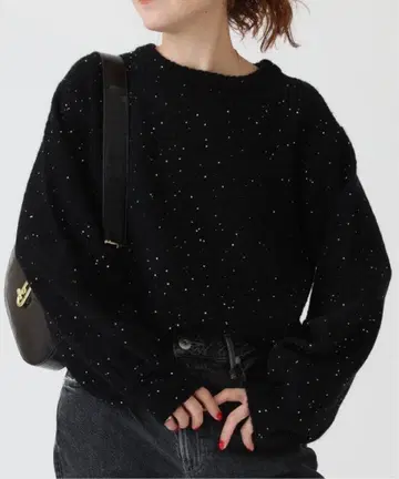 Spick and Span 스팽글 숏 기장 니트