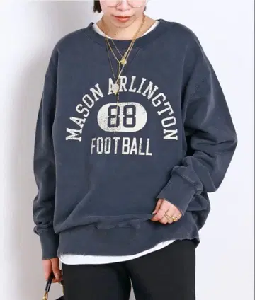 AP STUDIO 판매 애슬레틱 의류 메이 맨투맨 네이비 새상품