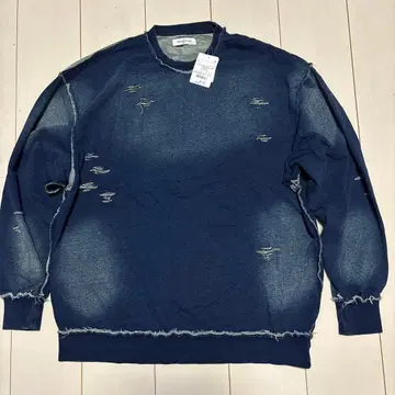 FREAK'S STORE 네이비 데미지 트레이닝복 M