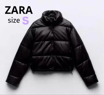 [ ZARA ] 블랙 숏 기장 다운 자켓