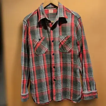 SUGAR CANE 체크 무늬 플란넬 셔츠 L 사이즈