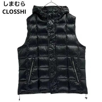 새상품급 시마무라 CLOSSHI 남성용 다운 베스트 페더 5L 블랙