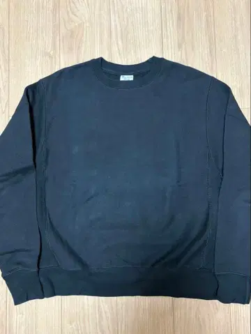 챔피온 파랑 택 리버스 위브 크루 맨투맨 블랙