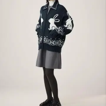 미사용 새상품 완판 GU 풀 집업 니트 자켓 by rokh 남녀 공용