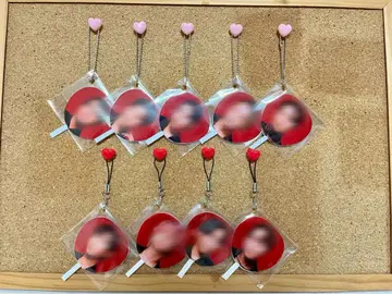 SnowMan ON 미니 부채 키링 스트랩