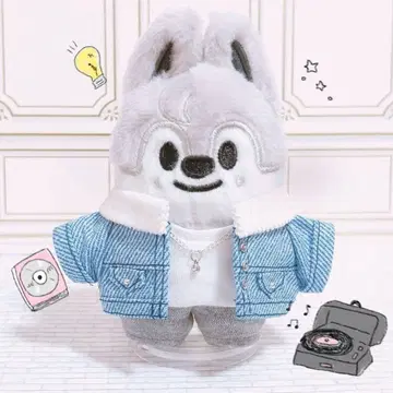 출국 푸짱 라이트 블루 10cm 봉제 인형 의류