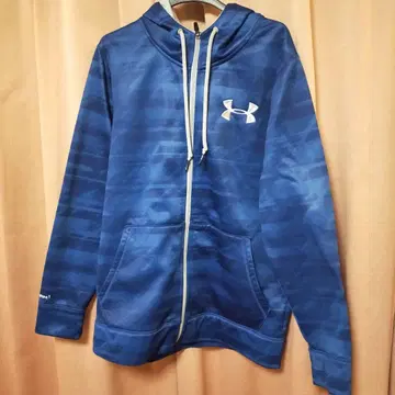 [ 새상품급 ] UNDER ARMOUR MD 후드티 파랑 자수