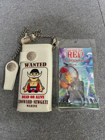 원피스 흰 수염 장지갑 필름 레드 써니군 스트랩