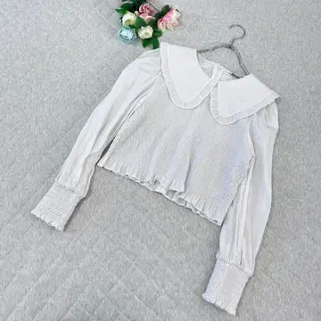 자라 [ L ] 블라우스 피터팬 칼라 프릴 성숙/러블리 핏 멋쟁이