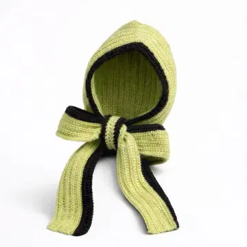 후드 부착 머플러 봉봉넷 리본 발라클라바 핸드메이드