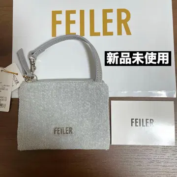 [미사용 새상품] FEILER 페일러 유니 사이드 파우치 실버 그레이