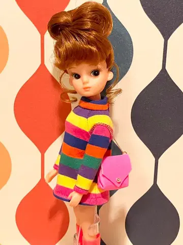 복각 초대전 리카짱 사이즈 핸드메이드 드레스&백 세트