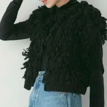 Ungrid 루프얀 니트 베스트 블랙 언그리드 베스트