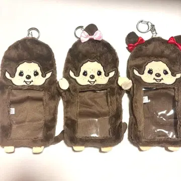 몽치치 봉제 인형 사진 홀더 3종 세트