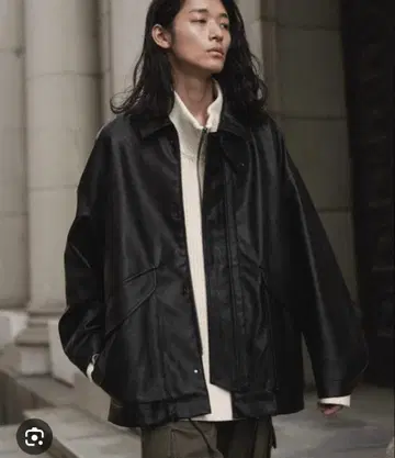 ARTIFICIAL GRAIN MILITARY BLOUSON 블랙 M