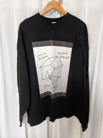 저스틴 비버 x 아리아나 그랑데 T셔츠 긴팔 티셔츠