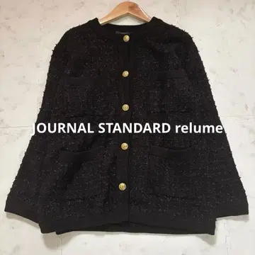 컨디션 최상 23AW 저널 스탠다드 리룸 골드 버튼 트위드 자켓