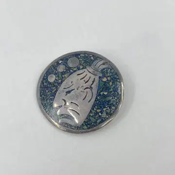 [ 빈티지 ] 멕시코 산 실버 Inlaid Jasper 브로치