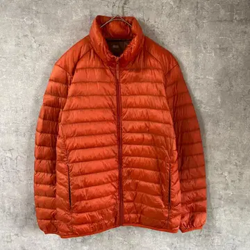 UNIQLO 울트라 라이트 다운 자켓 오렌지 경량 M 사이즈