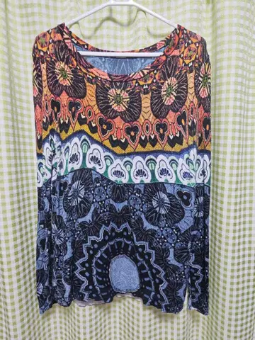 보헤미안 스타일 긴팔 튜닉