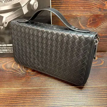 D21 천연 가죽 양가죽 더블 지퍼 지퍼 램스킨 블랙 오거나이저