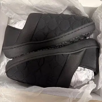 MEI 슬립온 퀼팅 모크 슈즈 블랙 L