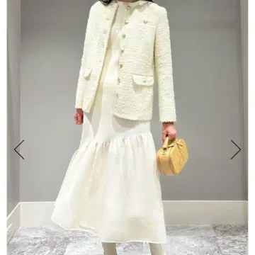 미사용 CELFORD 팬시 트위드 롱 자켓 트위드 자켓