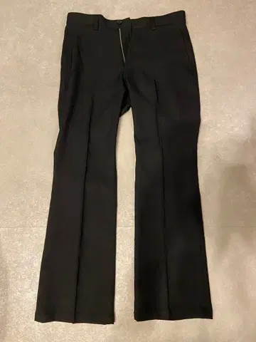 BEAMS 블랙 플레어 팬츠 M