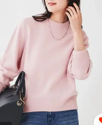 [ UNTITLED 라무 울 캐시미어 퍼프 슬리브 풀오버 니트 ] 핑크