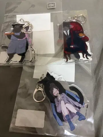 빅 아크릴 키링 [능숙한 고양이는 오늘도 우울] 3종 세트