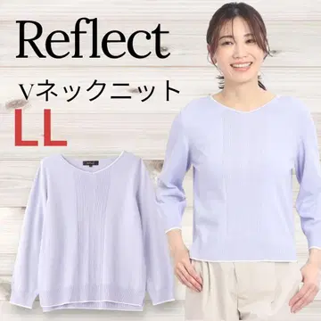[ Reflect ] V넥 니트 라벤더 LL 풀오버 예쁜 고급