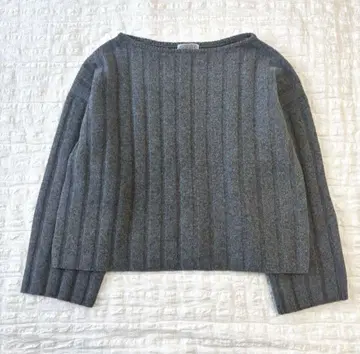 새상품급 conte NVL 와이드 리브 니트 그레이