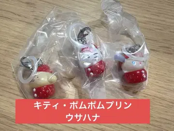 딸기 메지루시 액세서리 산리오 키티 폼폼푸딩 우사하나