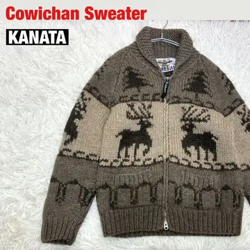 [ KANATA ] 카우친 니트 스웨터 집업 루돌프