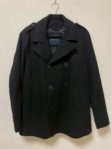 TOMMY HILFIGER 블랙 피코트 L
