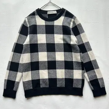 뷰티 앤 유스 유나이티드 애로우즈 체크 무늬 니트 스웨터