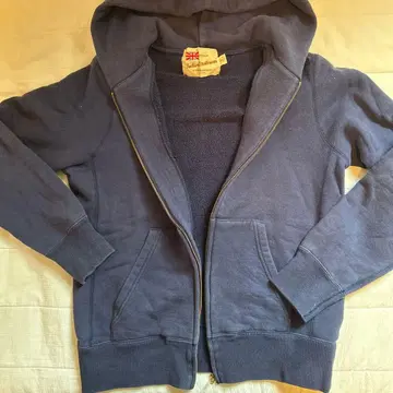 Traditional Leatherwear 풀 집업 후드티 S 네이비