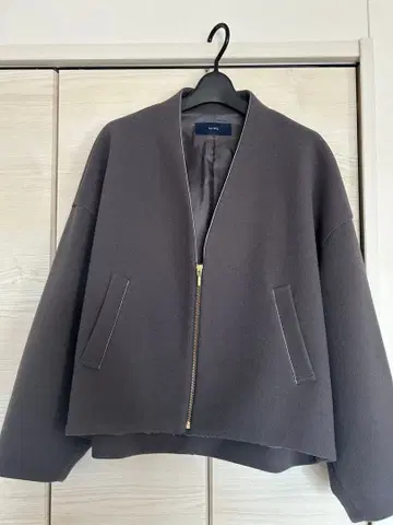 SHIPS 노카라 자켓 그레이