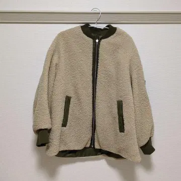 리버서블 플리스 자켓 베이지/올리브