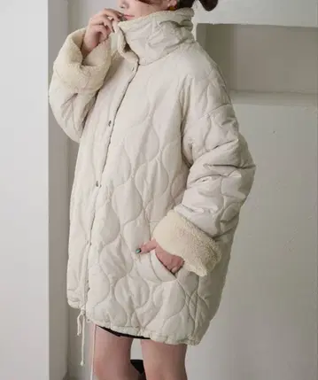 보아 안감 퀼팅 자켓