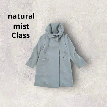 내추럴 미스트 클래스 코트 스탠드 카라 깔끔한 심플 캐주얼