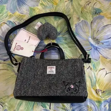 새상품 해리스 트위드 쿠로미 숄더백