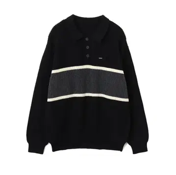 atmos Polo Ridge Knit Sweater BLACK