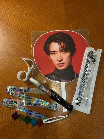 SnowMan ON 라이브 응원봉 부채 은색 테이프 음표 스티커