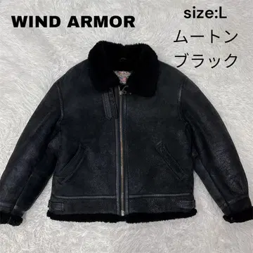 WIND ARMOR 무스탕 자켓 L 사이즈 블랙 극상 B-3