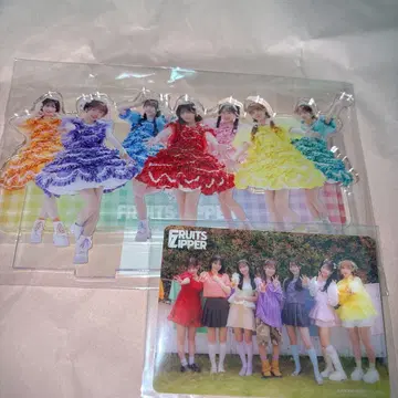 후르츠 지퍼 집합 아크릴 스탠드 FRUITSZIPPER 스키 복권 3주년