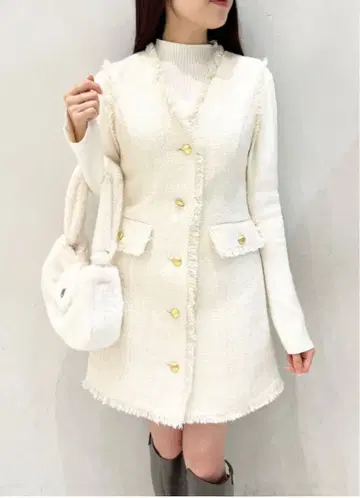 SNIDEL 23AW 트위드 베스트 미니 원피스