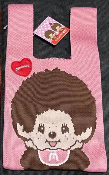 몽치치 니트 토트백 라운드 원 한정판 핑크 1