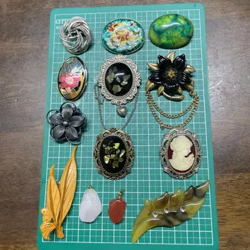 브로치 배지 펜던트 헤드 스톤 세트