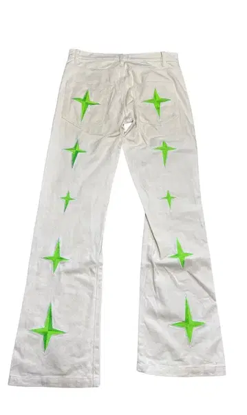 WHOVER 별 모양 그래픽 플레어 팬츠